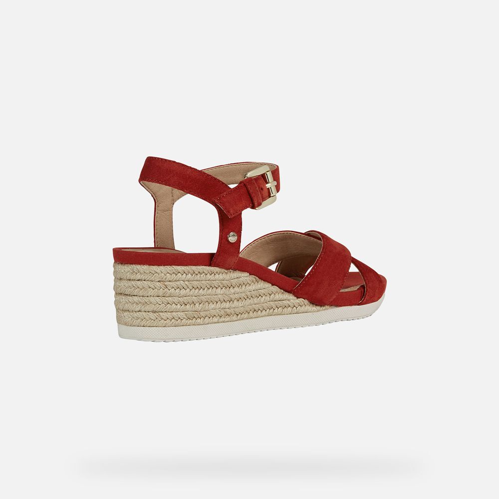 Sandalias Geox Senhora Vermelhas - Ischia - XQSED7243